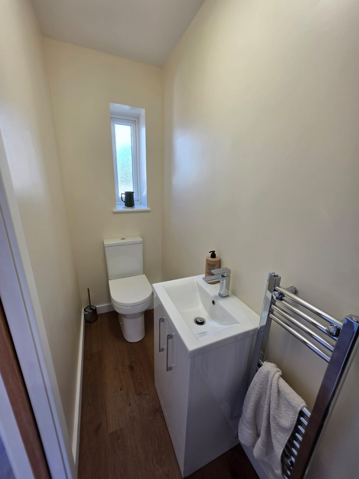 Bathroom toilet and sink installed during garage conversion in Anglesey and Gwynedd