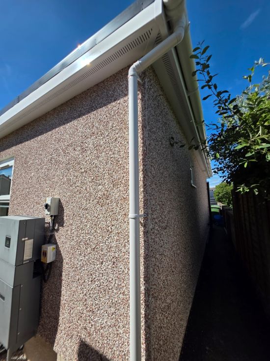 Side elevation of garage conversion in Anglesey and Gwynedd